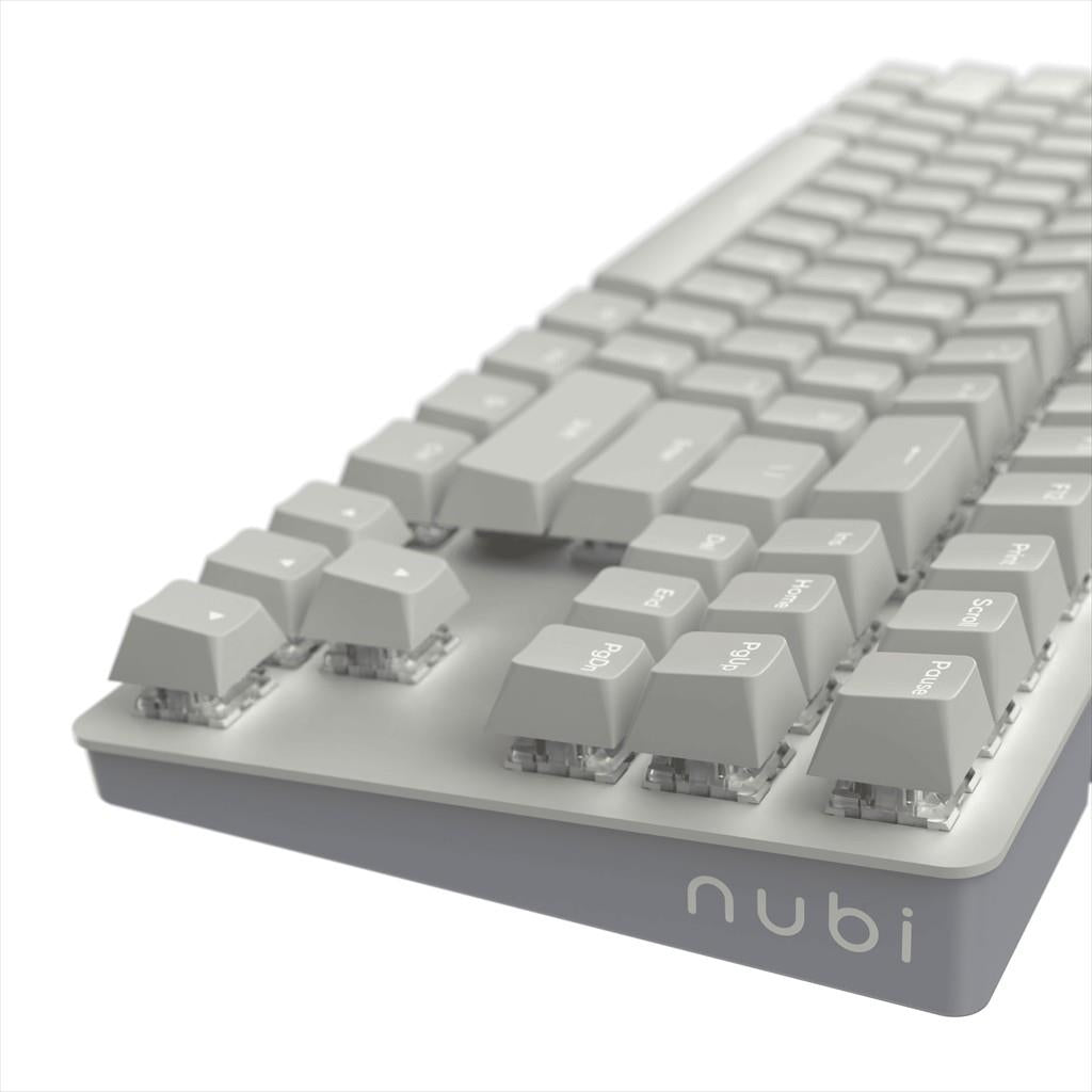 KEYBOARD MECHANICAL NUBI NK87 TKL, G3ms Sapphire V2, USB-C, White, NK87-WH-ANSI