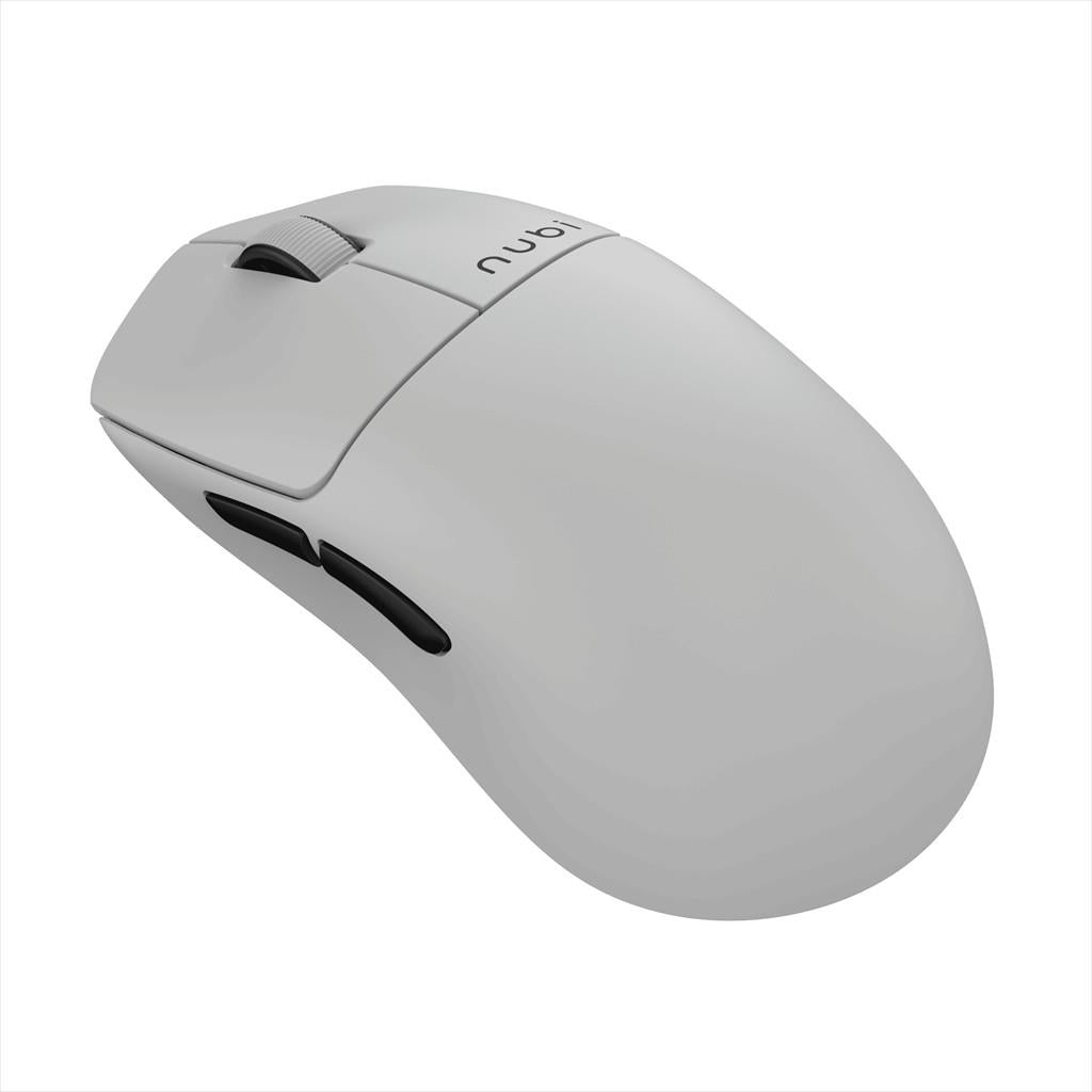 MOUSE WIRELESS NUBI NM1, 2.4Ghz/BLUETOOTH/USB-C, 39g, 26000 DPI, 1000Hz, White, NM1-WL-WH