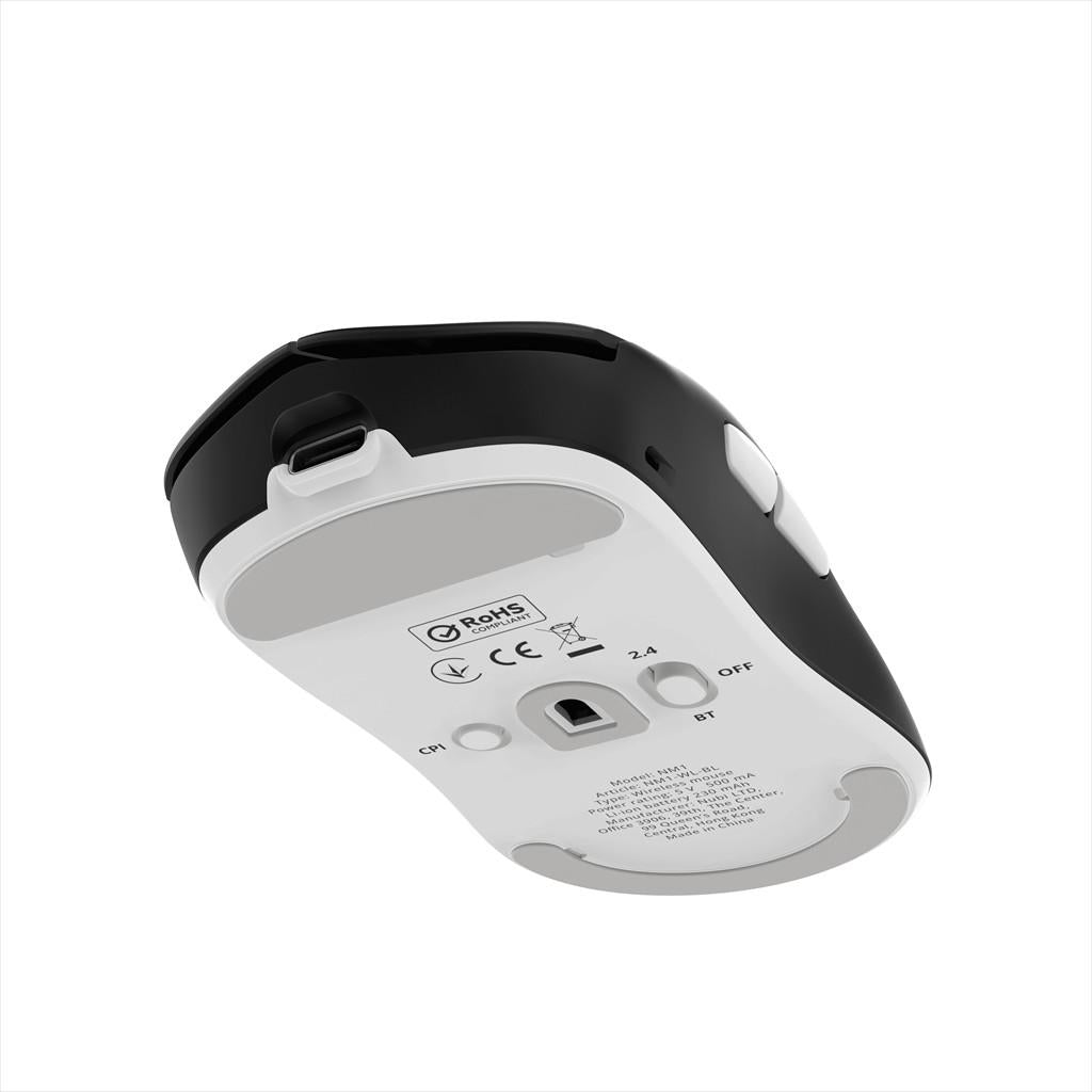 MOUSE WIRELESS NUBI NM1, 2.4Ghz/BLUETOOTH/USB-C, 39g, 26000 DPI, 1000Hz, Black, NM1-WL-BL