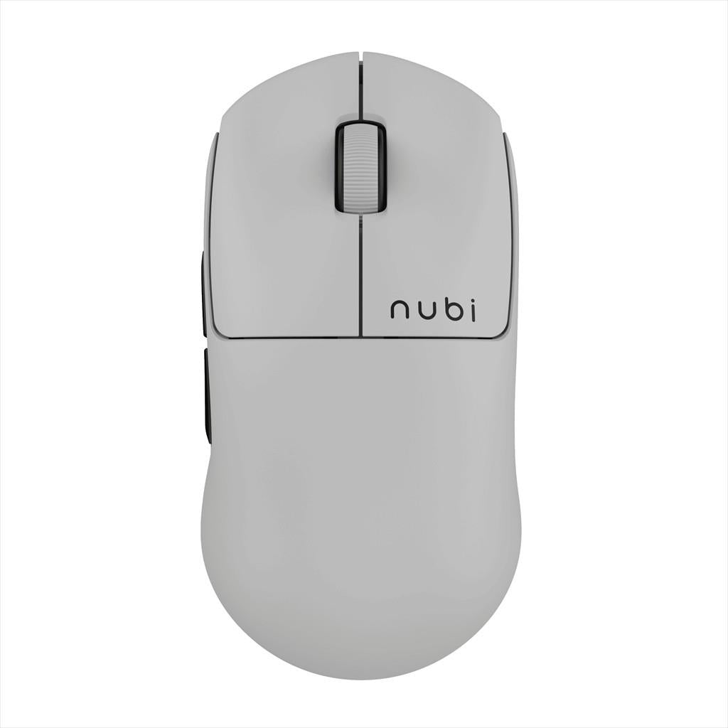 MOUSE WIRELESS NUBI NM1 SE, 2.4Ghz/BLUETOOTH/USB-C, 39g, 12000 DPI, 1000Hz, White, NM1-SE-WL-WH