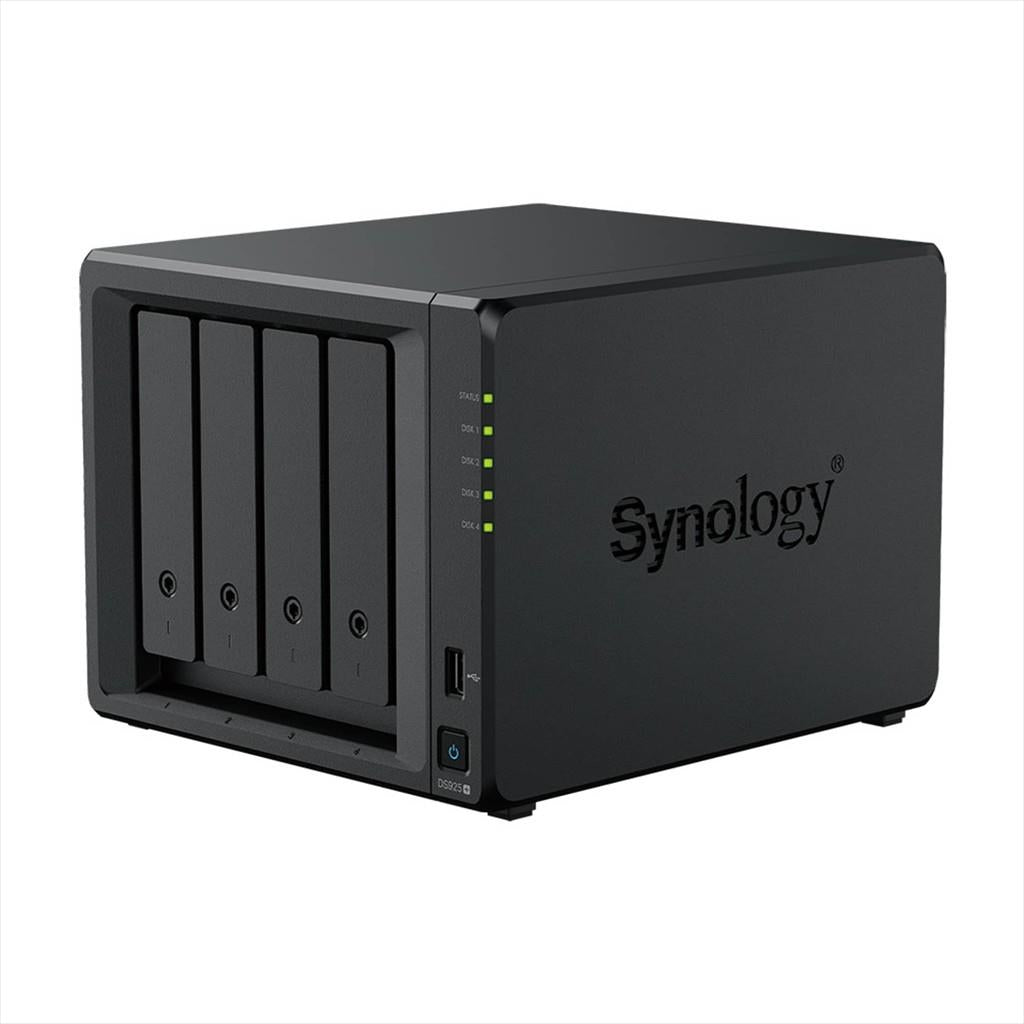 NET NAS SERVER SYNOLOGY DS925+ 4 HDD BAY, Ryzen V1500B, 4GB DDR4 SO-DIMM, Black