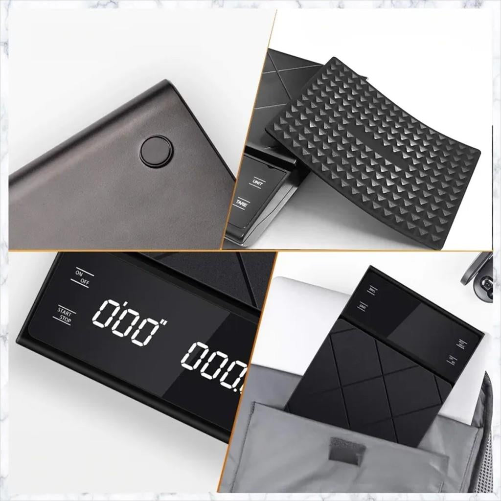 CE SMART EXTRALINK HOME C1 COFFEE SCALE, LED Display, Timer up to 100min, 0.1g precision, Max 3kg, Black, EX.32266