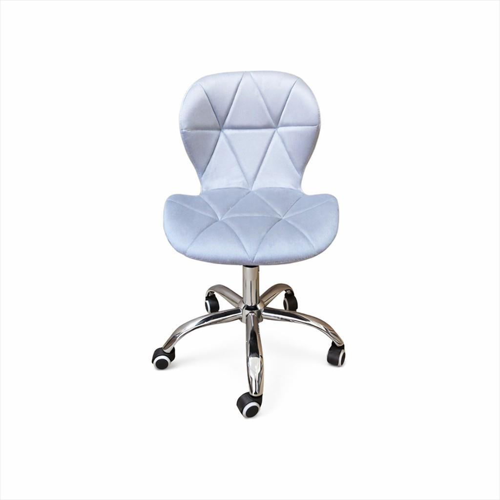 EXTRALINK CHAIR ARMCHAIR OFFICE, VELVET LIGHT GRAY