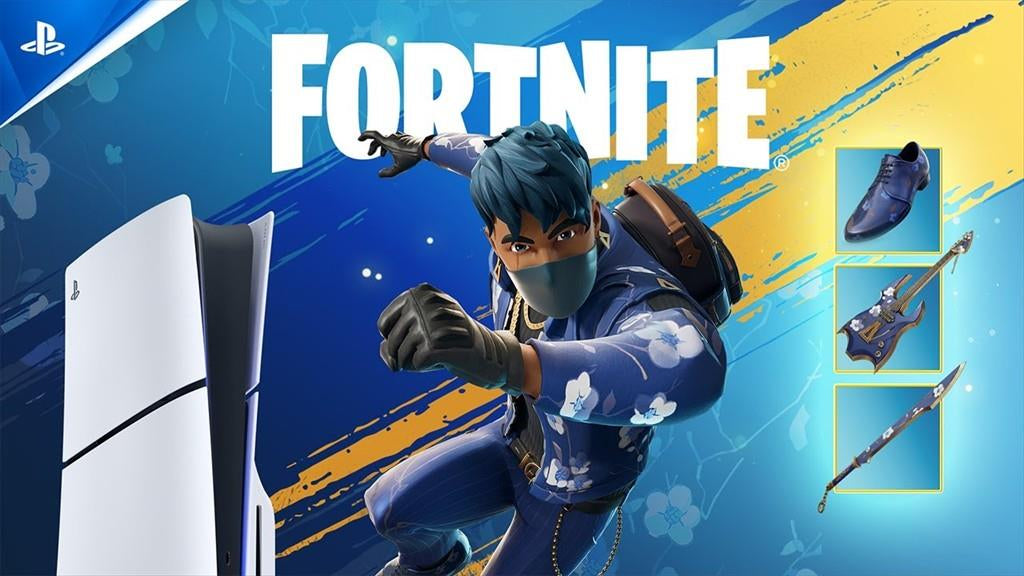 GAME SONY PLAYSTATION 5 Slim Blu-Ray Disk Edition 1TB + Fortnite Flowering Chaos