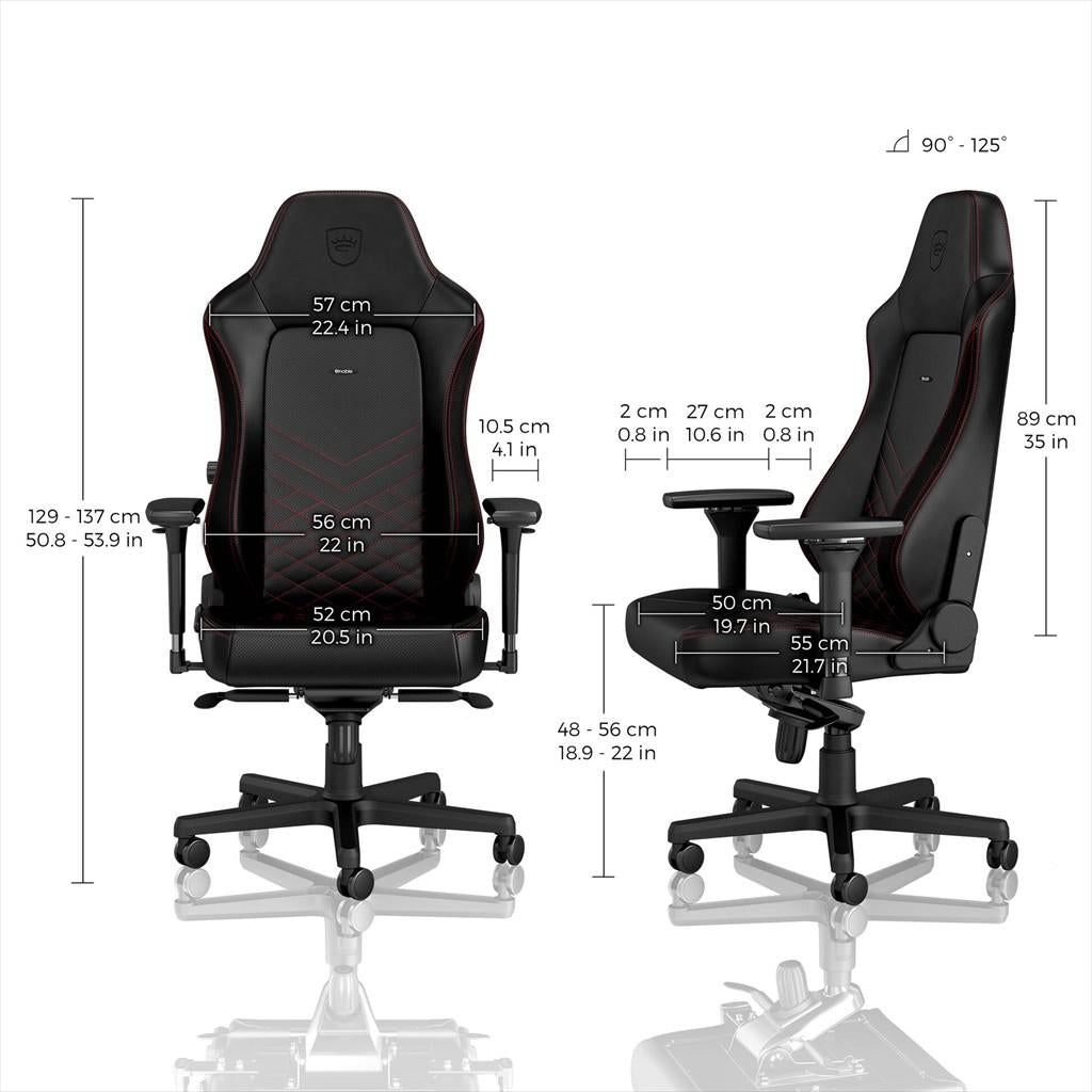 GAMING CHAIR NOBLECHAIRS HERO, BLACK/RED NBL-HRO-RL-BRD