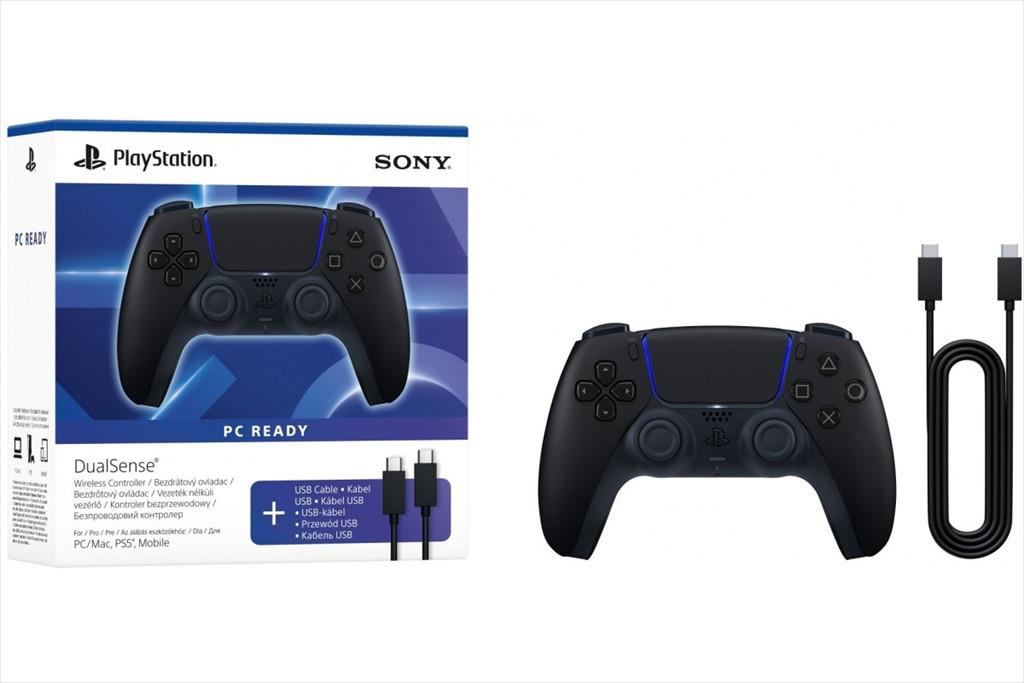 GAME PLAYSTATION 5 DUALSENSE WIRELESS CONTROLLER, PS5/PC/MAC/MOBILE+ USB Cable, MIDNIGHT BLACK