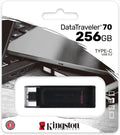 USB Flash Drive Type-C 256GB KINGSTON DATA TRAVELER 70 (USB 3.2 Gen 1 speeds), Black, DT70/256GB