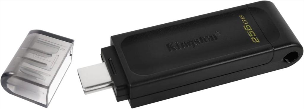 USB Flash Drive Type-C 256GB KINGSTON DATA TRAVELER 70 (USB 3.2 Gen 1 speeds), Black, DT70/256GB