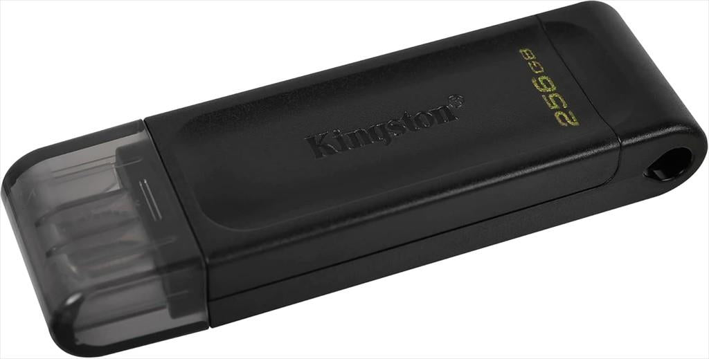 USB Flash Drive Type-C 256GB KINGSTON DATA TRAVELER 70 (USB 3.2 Gen 1 speeds), Black, DT70/256GB