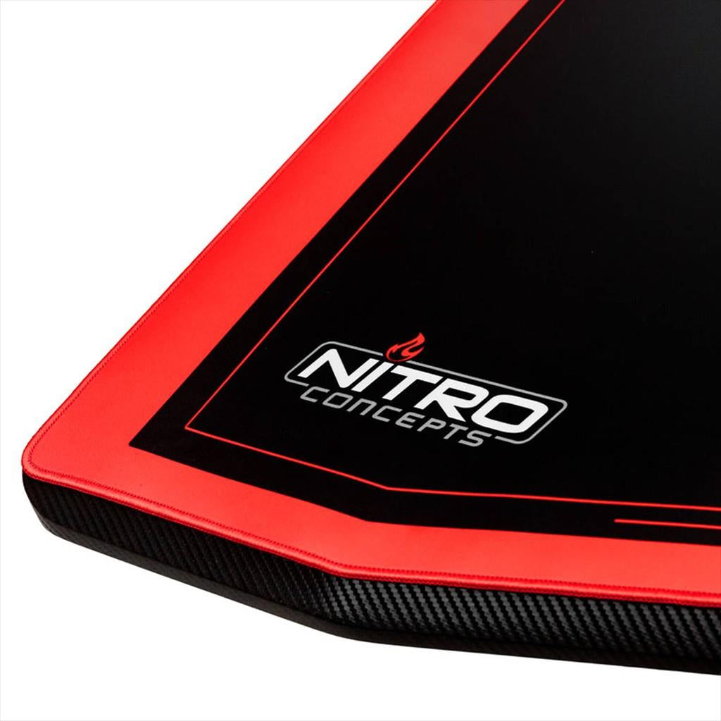 GAMING DESK NITRO CONCEPTS D16E, CARBON RED w/Electric Height Control, GABU-210