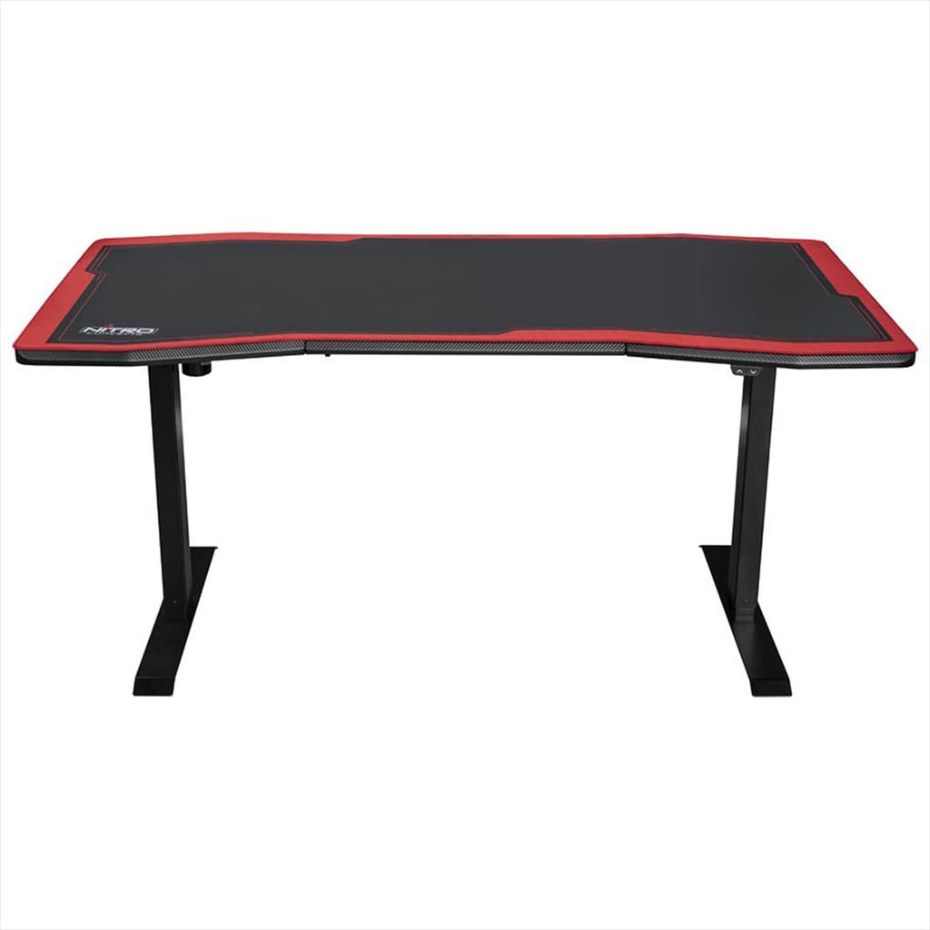 GAMING DESK NITRO CONCEPTS D16E, CARBON RED w/Electric Height Control, GABU-210