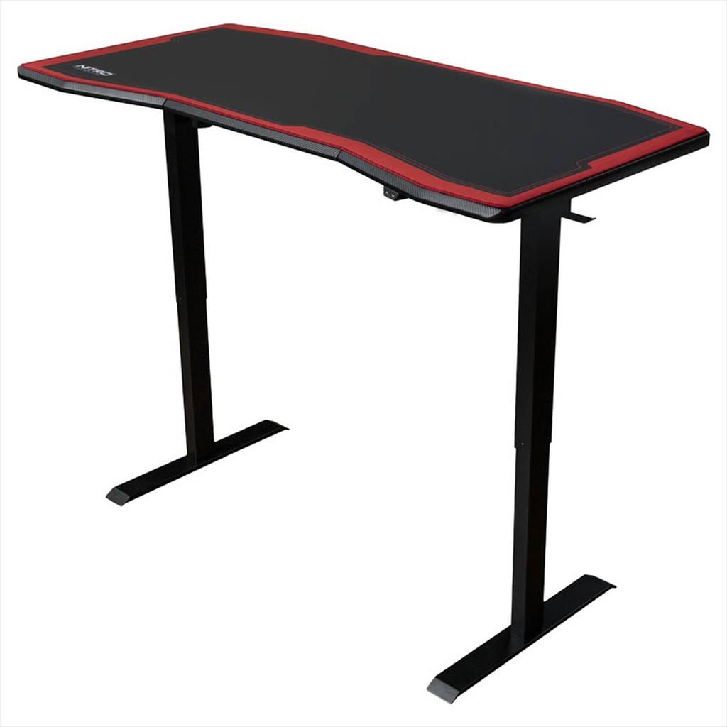 GAMING DESK NITRO CONCEPTS D16E, CARBON RED w/Electric Height Control, GABU-210