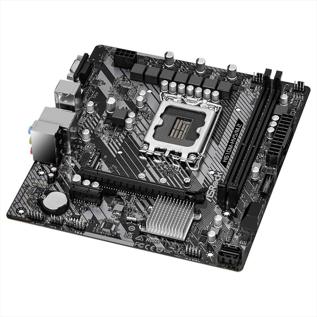 MB 1700 H610M-HVS/M.2 R2.0 ASROCK, 2xDDR4 3200MHz, M.2, VGA,HDMI, PCIex16 4.0, 1xPCIex1, 4xSATAIII, 2xUSB3.2Gen1, Gigabit LAN, H610M-HVS