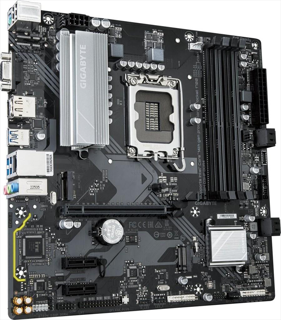 MB 1700 B760M D3HP DDR4 GIGABYTE, 4xDDR4 5333MHz(OC), 2xM.2, VGA, HDMI, PCIex16, 2xPCIex1, 4xSATAIII, 5xUSB3.2Gen1,2xUSB 2.0,1xType-C,2.5Gb LAN