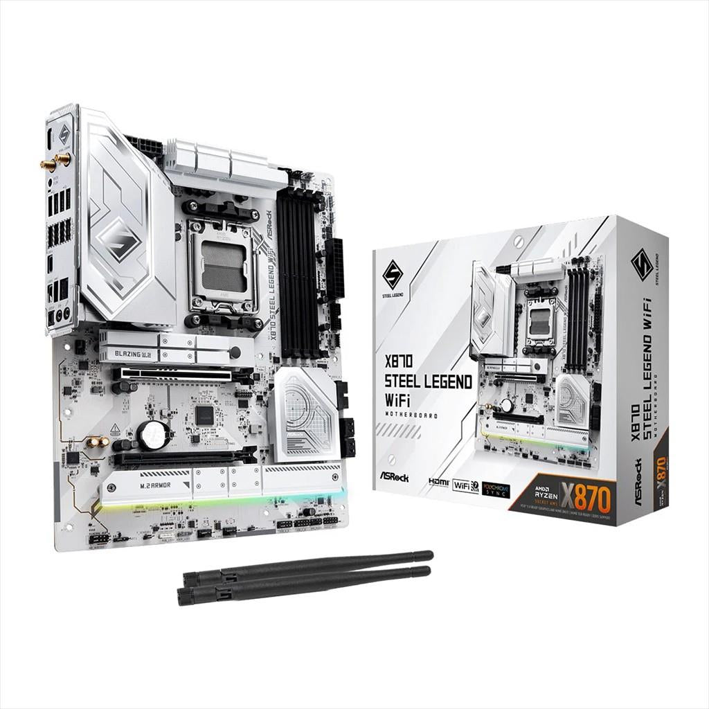 MB AM5 X870 STEEL LEGEND ASROCK 4xDDR5 8000(OC),1xPCIe5.0x16,1xPCIe4.0x16,1xM.2 Gen5,2xM.2 Gen4,4xSATAIII,HDMI,DP