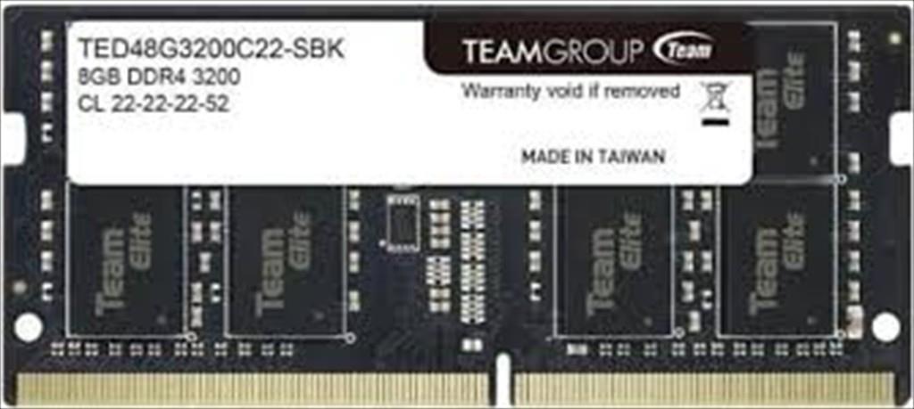 RAM SO DIMM DDR4 8GB 3200MHz TEAM GROUP TED48G3200C22-SBK BULK