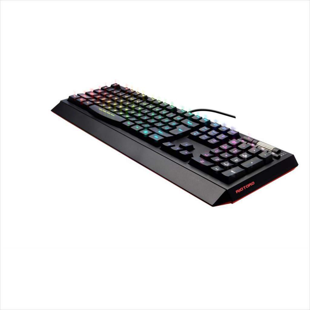 KEYBOARD WIRED USB RIOTORO GHOSTWRITER CLASSIC RGB , 2X USB HUB, KR610-NA