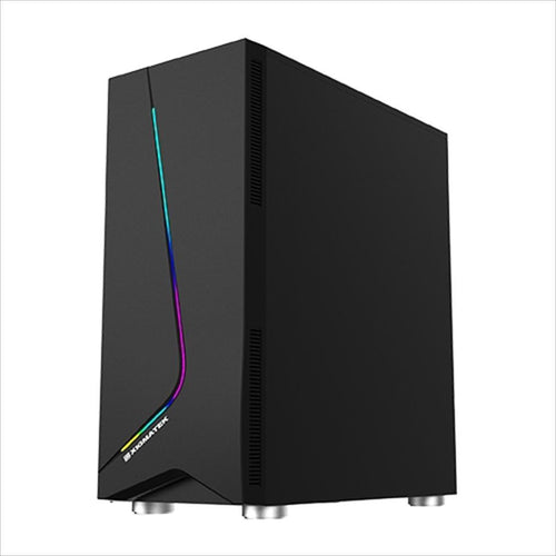CASE XIGMATEK ATX mid-Tower EROS w/Tempered glass , Rainbow LED Front Panel, 1x120mm LED RGB fan, w/o OD DVD slot, EN43378