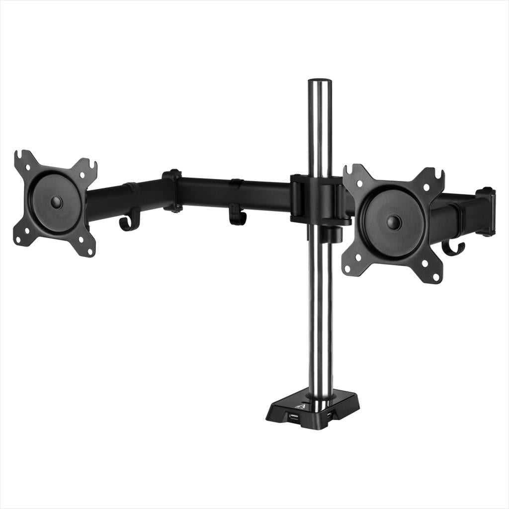 MONITOR STAND ARCTIC Z2 (Gen 3) , 2 MONITORS, up to 34",VESA 100/75mm, Tilt, Swivel, Rotation, 8kg per arm, w/ 4x USB 2.0,  AEMNT00053A
