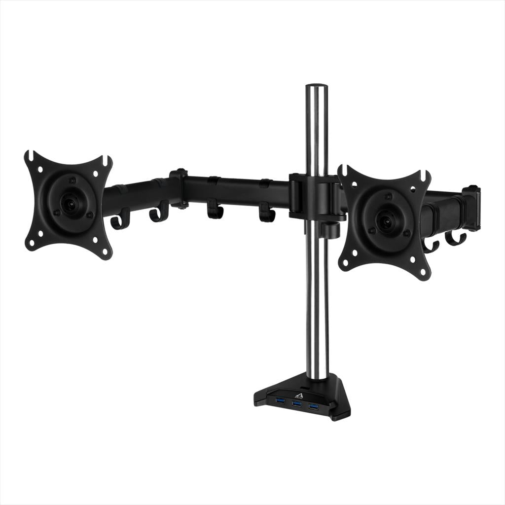 MONITOR STAND ARCTIC Z2 PRO (Gen 3) , 2 MONITORS, up to 34",VESA 100/75mm, Tilt, Swivel, Rotation, 10kg per arm, w/ 4x USB 3.0,  AEMNT00050A