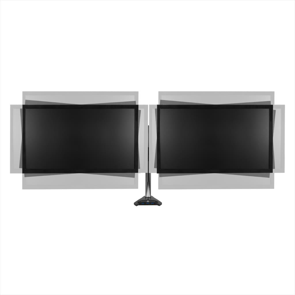 MONITOR STAND ARCTIC Z2 PRO (Gen 3) , 2 MONITORS, up to 34",VESA 100/75mm, Tilt, Swivel, Rotation, 10kg per arm, w/ 4x USB 3.0,  AEMNT00050A