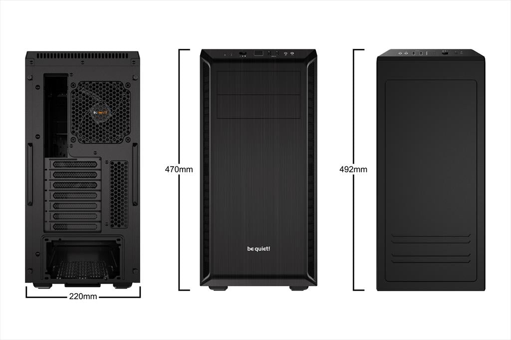 CASE BE QUIET! ATX Mid-Tower Pure Base 600, 1x140mm Pure Wings 2,1x120mm Pure Wings 2, Extra thick insulation mats,w/ OD DVD slot, Black BG021