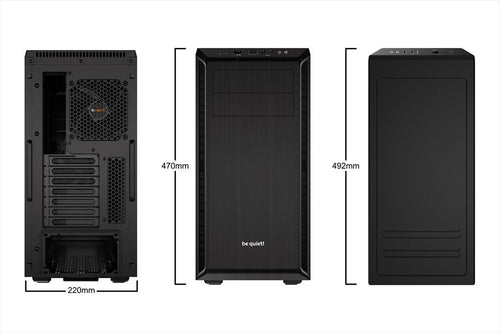 CASE BE QUIET! ATX Mid-Tower Pure Base 600, 1x140mm Pure Wings 2,1x120mm Pure Wings 2, Extra thick insulation mats,w/ OD DVD slot, Black BG021