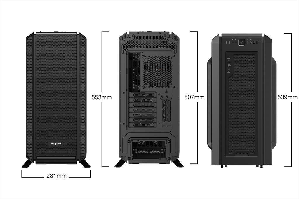 CASE BE QUIET! ATX Mid-Tower Silent Base 802, 3x140mm Pure Wings 2 PWM,Fan controller, Extra thick insulation mats, w/WINDOW, Black BGW39