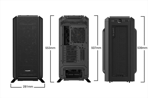CASE BE QUIET! ATX Mid-Tower Silent Base 802, 3x140mm Pure Wings 2 PWM,Fan controller, Extra thick insulation mats, w/WINDOW, Black BGW39