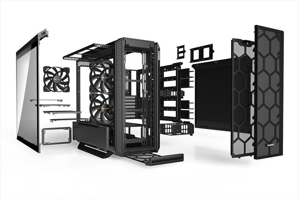 CASE BE QUIET! ATX Mid-Tower Silent Base 802, 3x140mm Pure Wings 2 PWM,Fan controller, Extra thick insulation mats, w/WINDOW, Black BGW39