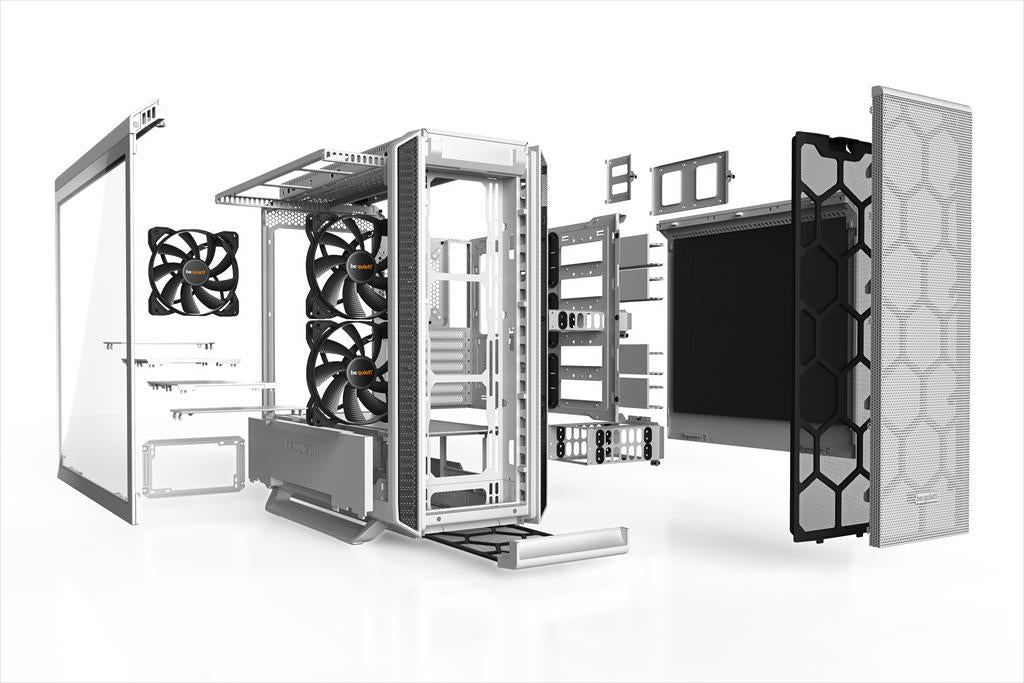 CASE BE QUIET! ATX Mid-Tower Silent Base 802, 3x140mm Pure Wings 2 PWM,Fan controller, Extra thick insulation mats, w/WINDOW, White BGW40