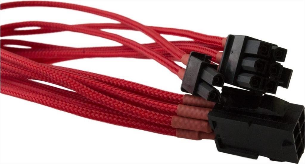 EXTENSION PSU NANOXIA PCI-E 8-pin 30cm RED, NX8PE3ER