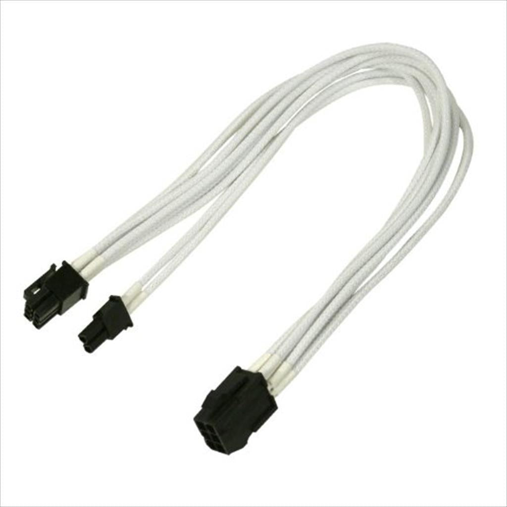 EXTENSION PSU NANOXIA PCI-E 6+2-pin 30cm WHITE, NXP683EW