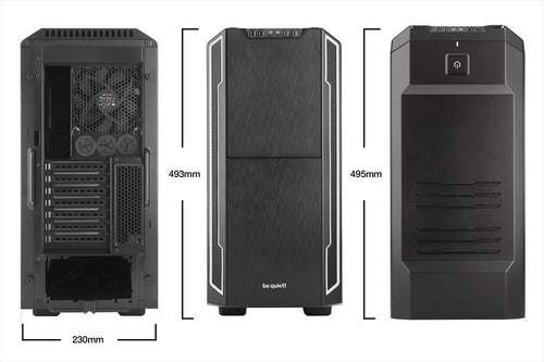 CASE BE QUIET! ATX Mid-Tower Silent Base 600, 1x120mm & 1x140mm Pure WIngs 2, Fan controller, w/WINDOW and OD DVD slot, Silver, BGW07