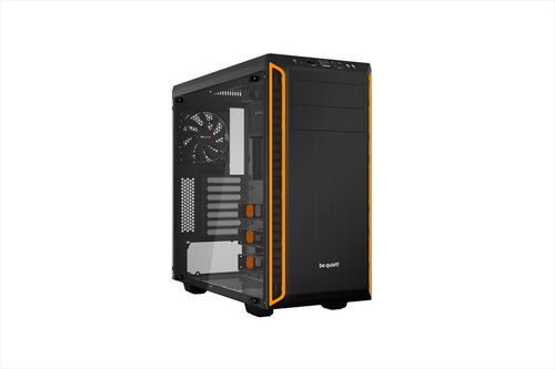 CASE BE QUIET! ATX Mid-Tower Pure Base 600, 1x140mm Pure Wings 2,1x120mm Pure Wings 2, Extra insulation mats, w/ WINDOW, w/ OD DVD slot, Orange BGW20