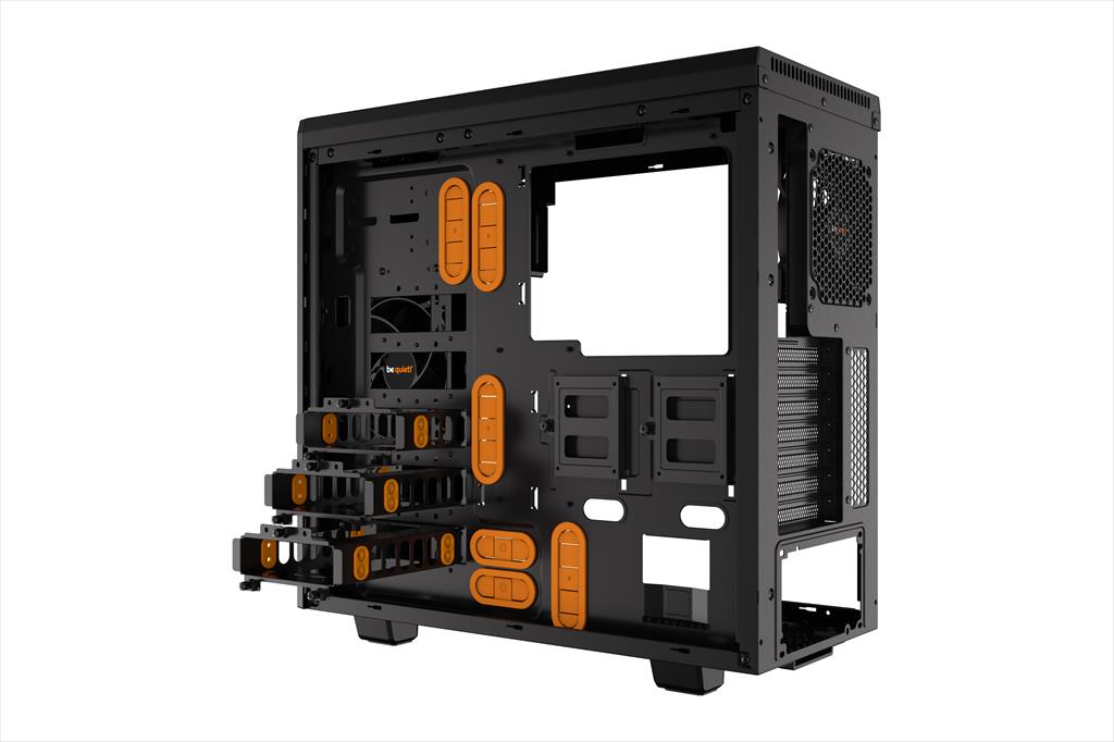 CASE BE QUIET! ATX Mid-Tower Pure Base 600, 1x140mm Pure Wings 2,1x120mm Pure Wings 2, Extra insulation mats, w/ WINDOW, w/ OD DVD slot, Orange BGW20