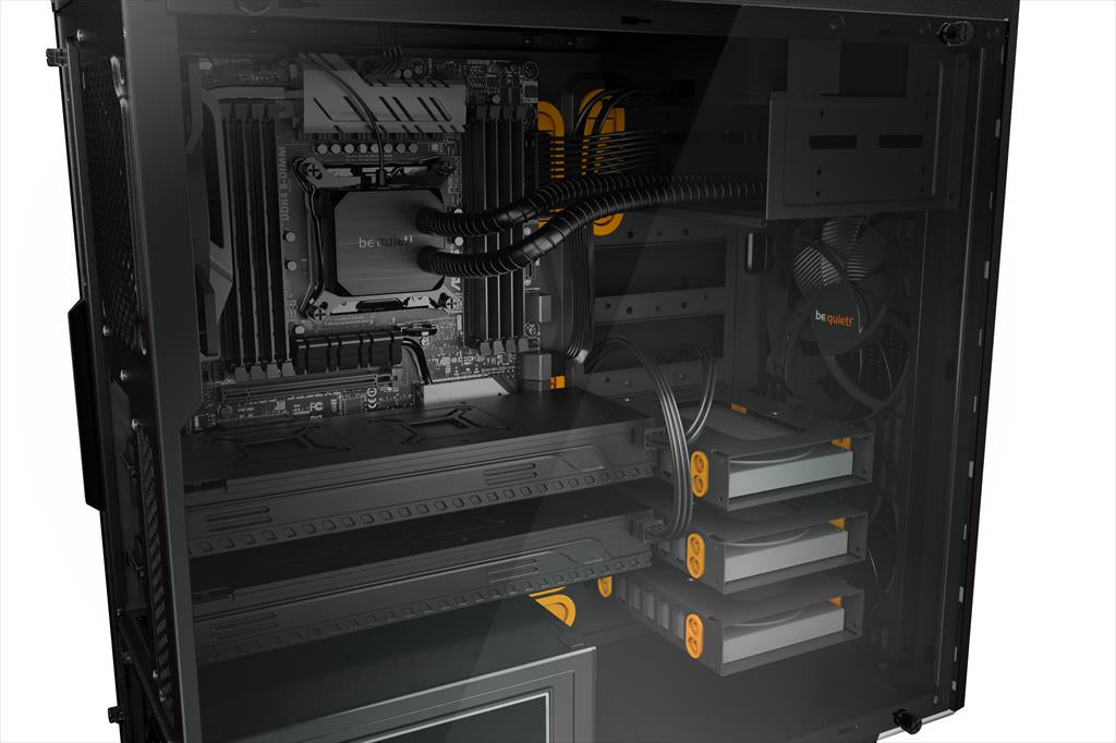 CASE BE QUIET! ATX Mid-Tower Pure Base 600, 1x140mm Pure Wings 2,1x120mm Pure Wings 2, Extra insulation mats, w/ WINDOW, w/ OD DVD slot, Orange BGW20