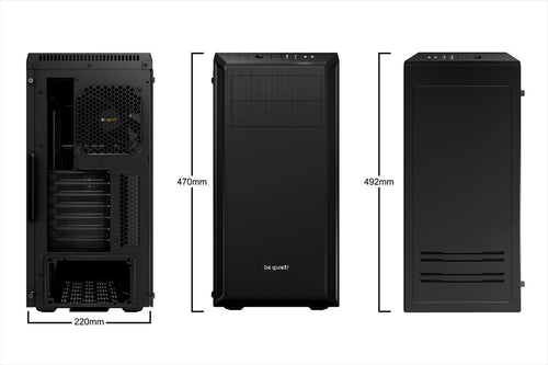 CASE BE QUIET! ATX Mid-Tower Pure Base 600, 1x140mm Pure Wings 2,1x120mm Pure Wings 2, Extra insulation mats, w/ WINDOW, w/ OD DVD slot, Black BGW21