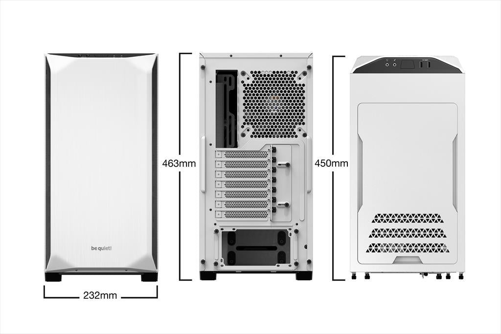 CASE BE QUIET! ATX Mid-Tower Pure Base 500, 2x140mm Pure Wings 2, Extra thick insulation mats, White BG035