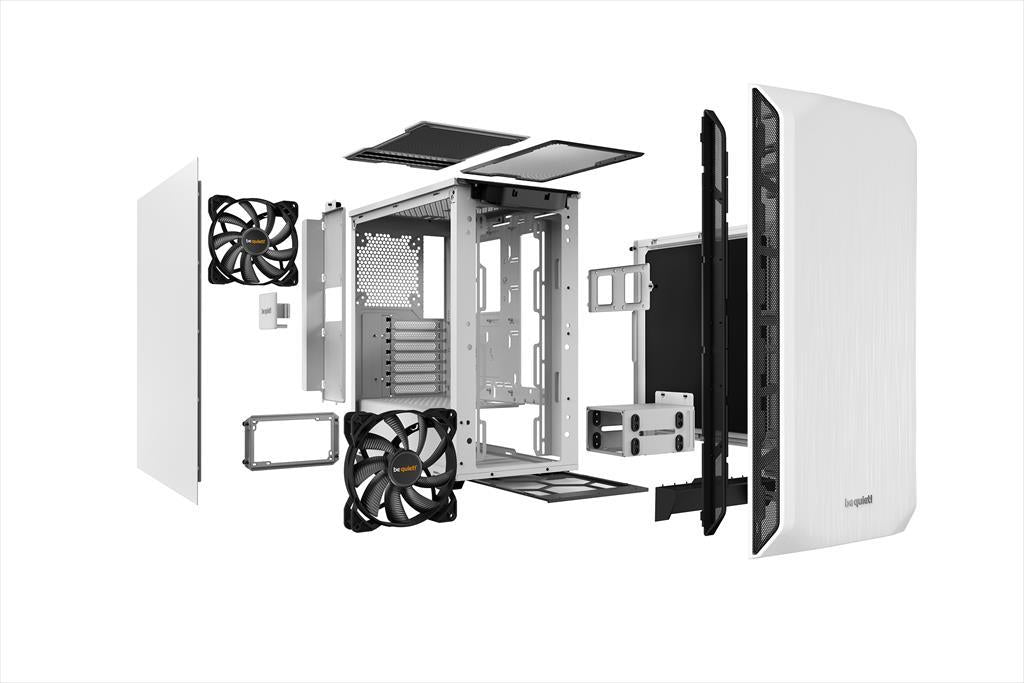 CASE BE QUIET! ATX Mid-Tower Pure Base 500, 2x140mm Pure Wings 2, Extra thick insulation mats, White BG035