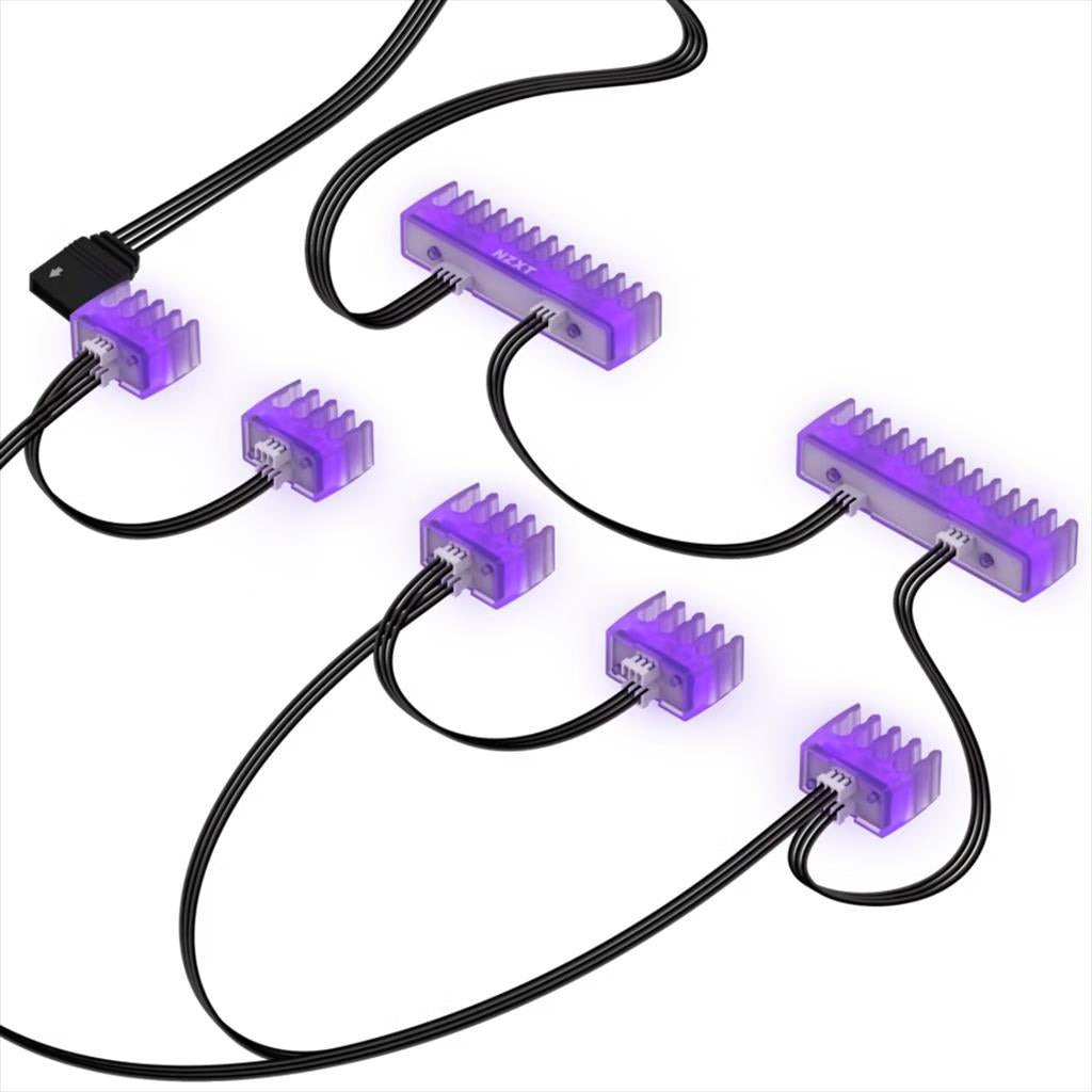 NZXT HUE 2 Cable Comb RGB 2x 24-Pin, 5x 8-Pin, AH-2PCCA-01