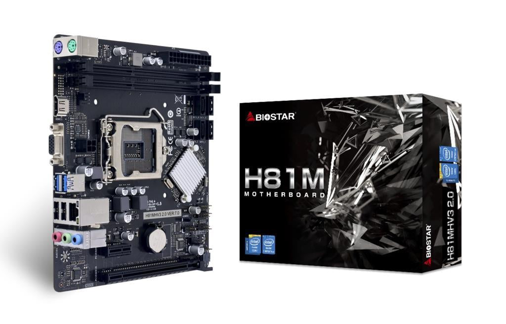 MB 1150 H81MHV3 BIOSTAR 2xDDR3 1600Mhz, PCIex16, PCIex1,2xSATA III, 2xSATAII, 4xUSB 2.0, 2xUSB 3.0, HDMI, VGA, COM port header
