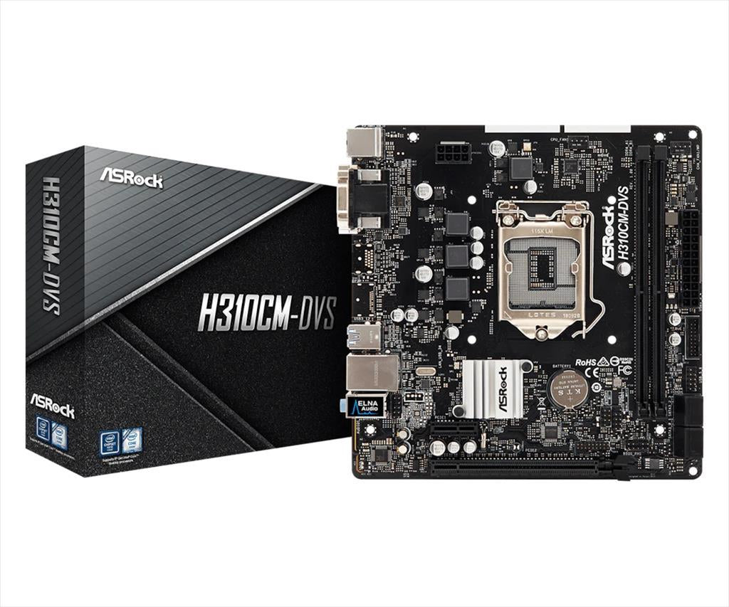 MB 1151 H310CM-DVS ASROCK, 2xDDR4 2666MHz, DVI-D, VGA, PCIex16, PCIex1, 4xSATAIII, 4xUSB 3.1, 4xUSB2.0, 7.1 Channels