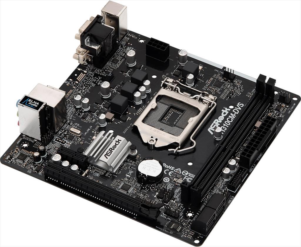 MB 1151 H310CM-DVS ASROCK, 2xDDR4 2666MHz, DVI-D, VGA, PCIex16, PCIex1, 4xSATAIII, 4xUSB 3.1, 4xUSB2.0, 7.1 Channels