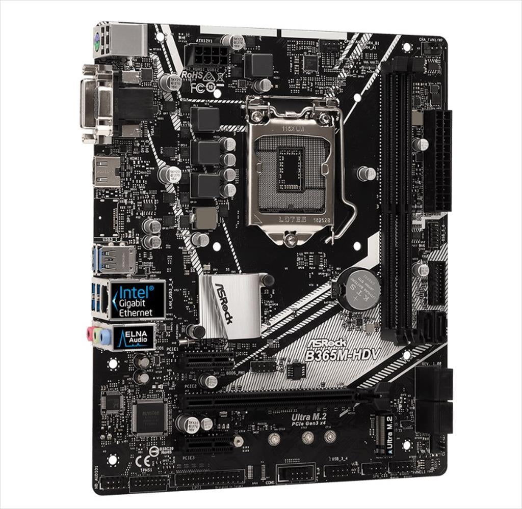 MB 1151 B365M-HDV ASROCK 2xDDR4 2666Mhz, VGA, DVI-D, HDMI, 1xPCIex16, 1xPCIex1, 1xM.2, 6xSATAIII, 6xUSB3.1, 2xUSB 2.0, 7.1 CH HD Audio 90-MXB9R0-A0UAYZ