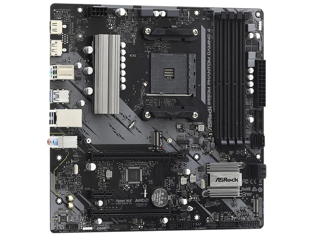 MB AM4 B550M Phantom Gaming 4 ASROCK 4xDDR4 4733Mhz(O.C), 1xPCIex16 4.0,1xPCIex16 3.0, 1xPCIex1, HDMI, DP, 4xSATAIII, 2xM.2, 8xUSB 3.2 Gen1