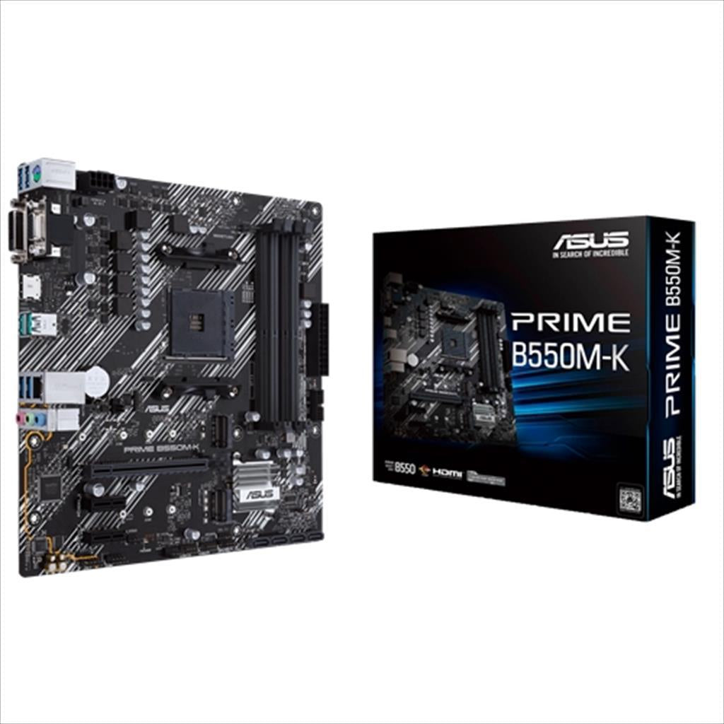 MB AM4 B550M-K PRIME ASUS 4xDDR4 4600Mhz(O.C), 2xPCIex16,2xPCIex1, DVI-D, VGA ,HDMI, 4xSATAIII,2xM.2,4xUSB 3.1 Gen1,2xUSB 3.1 Gen2