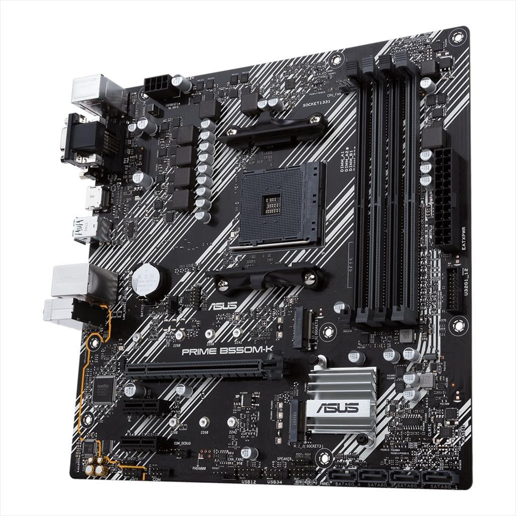 MB AM4 B550M-K PRIME ASUS 4xDDR4 4600Mhz(O.C), 2xPCIex16,2xPCIex1, DVI-D, VGA ,HDMI, 4xSATAIII,2xM.2,4xUSB 3.1 Gen1,2xUSB 3.1 Gen2