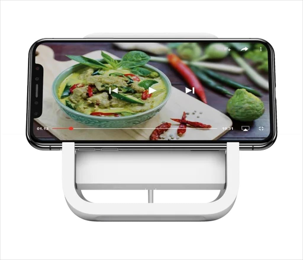 WIRELESS CHARGER LOGITECH POWERED FOR IPHONE 8 AND ABOVE ALSO WITH ANDROID QI-ENABLED PHONES, 939-001630