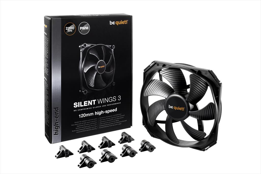 COOLERS CASE FAN 120mm BE QUIET! SILENT WINGS 3 PWM High speed 2.200rpm, DURABLE FLUID-DYNAMIC BEARING, BL070